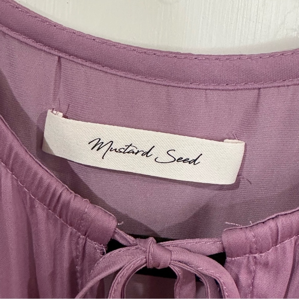 Mustard Seed. Lavender Ruffle Mini Dress - Picture 9 of 11